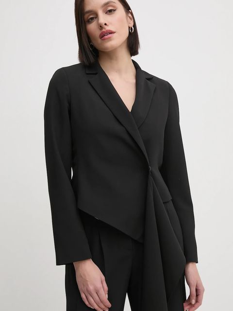 Sandro Ferrone marynarka kolor czarny jednorzędowa gładka SFS23YBEBARBUSI - zdjęcie produktu nr 1