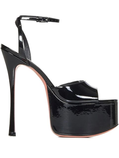Amina Muaddi 155mm Aya platform heeled sandals - Black - zdjęcie produktu nr 1