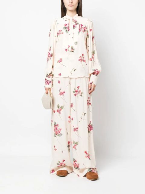 TWINSET floral-print pussy-bow blouse - Neutrals - zdjęcie produktu nr 2