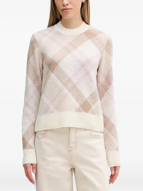 Barbour Sara argyle crew-neck sweater - Neutrals - zdjęcie produktu nr 1