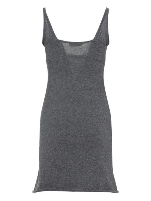 Miu Miu V-neck sleeveless mini dress - Grey - zdjęcie produktu nr 2