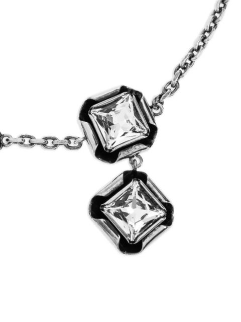 Givenchy crystal-embellished square-cut necklace - Silver