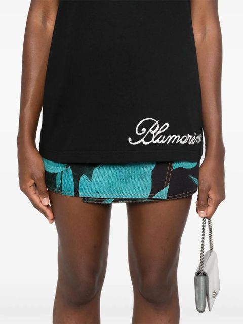 Blumarine logo-print T-shirt - Black