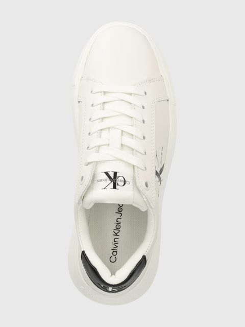 Calvin Klein Jeans sneakersy skórzane YW0YW00823 CHUNKY CUPSOLE MONOLOGO W