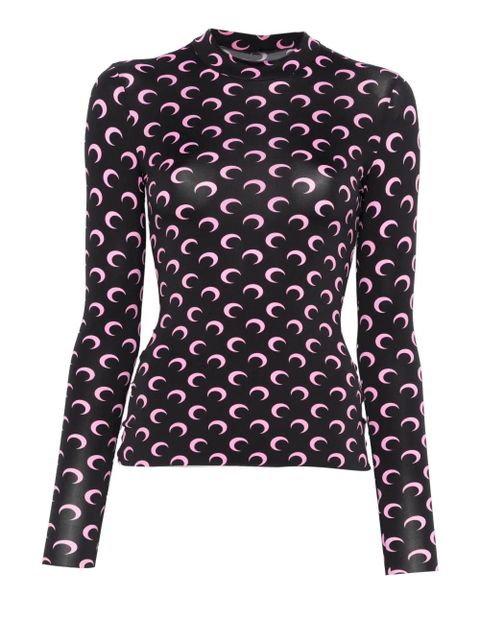 Marine Serre moon print top - Black - zdjęcie produktu nr 1