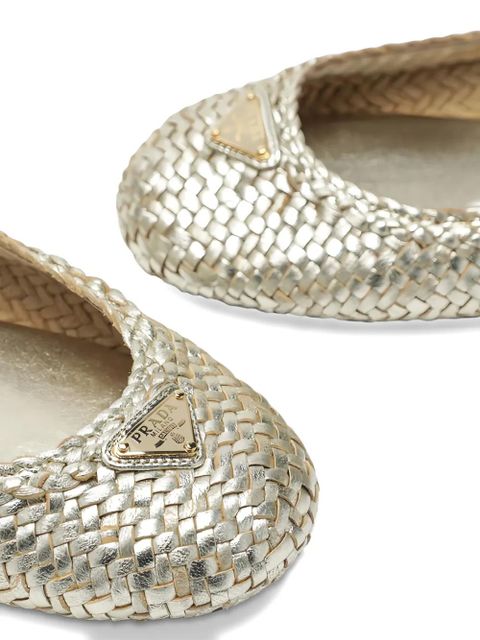 Prada woven ballet flats - Gold - zdjęcie produktu nr 2