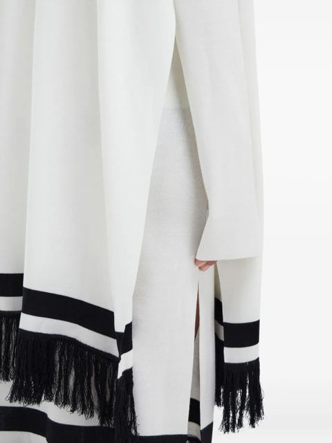 Ferragamo fringe-detailed cardigan - White