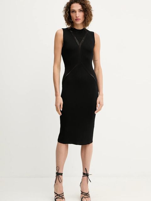 Marciano by Guess sukienka COURTNEY kolor czarny midi dopasowana 5YGK18 5876Z - zdjęcie produktu nr 1