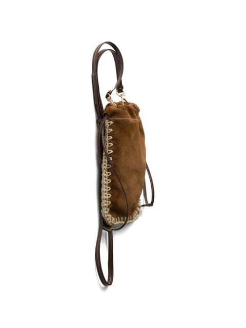 Prada suede smartphone case - Brown