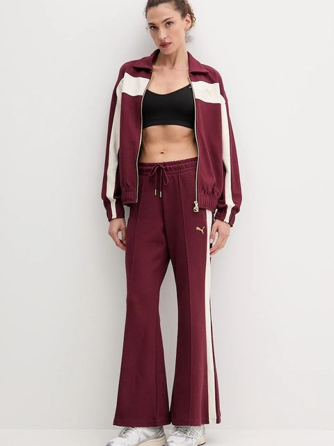 Puma bluza damska kolor bordowy gładka 632137 - zdjęcie produktu nr 2