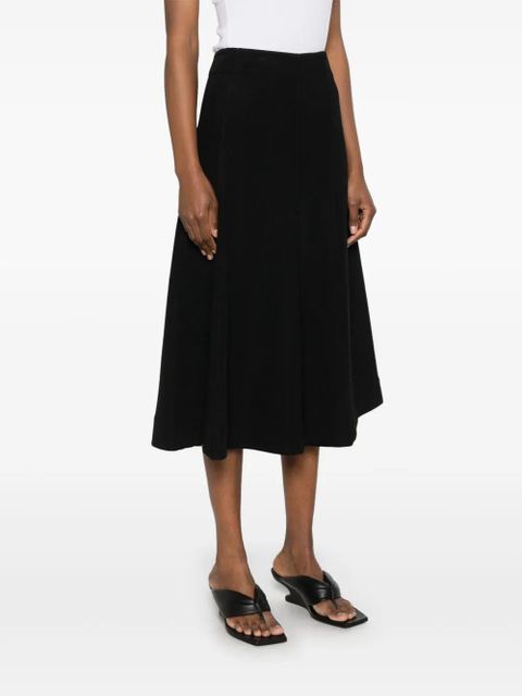 Jil Sander flared midi skirt - Black