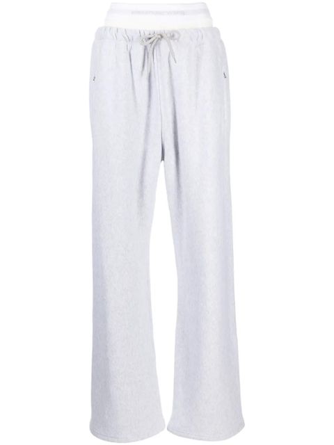 Alexander Wang logo-waistband layered track pants - Grey - zdjęcie produktu nr 1