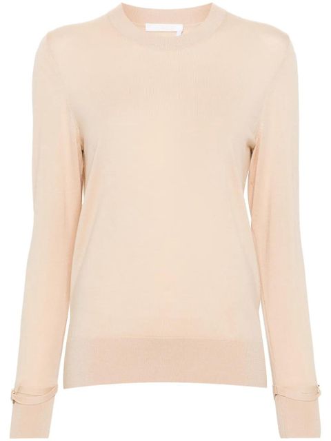 Chloé long-sleeve wool jumper - Neutrals - zdjęcie produktu nr 1