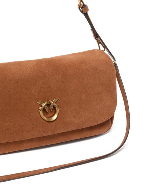 PINKO logo-appliqué shoulder bag - Brown
