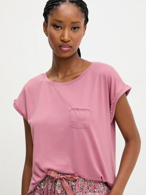 Answear.LAB piżama damska kolor różowy