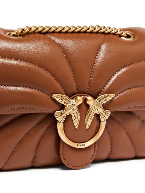 PINKO mini Love quilted bird cross body bag - Brown - zdjęcie produktu nr 2