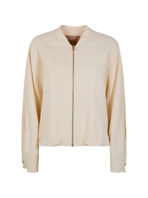 TWINSET zip-up bomber jacket - Neutrals - zdjęcie produktu nr 1