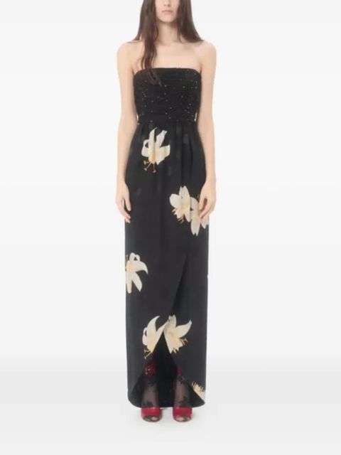 Valentino Garavani Apres L'Hiver Lilium-pattern gown - Black
