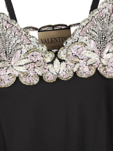 Valentino Garavani lace-embellished midi dress - Black