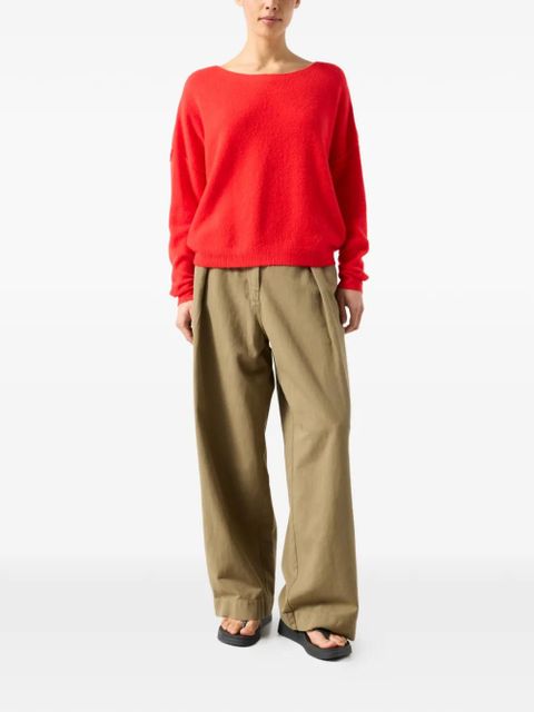 American Vintage long-sleeve boat-neck sweater - Red - zdjęcie produktu nr 2