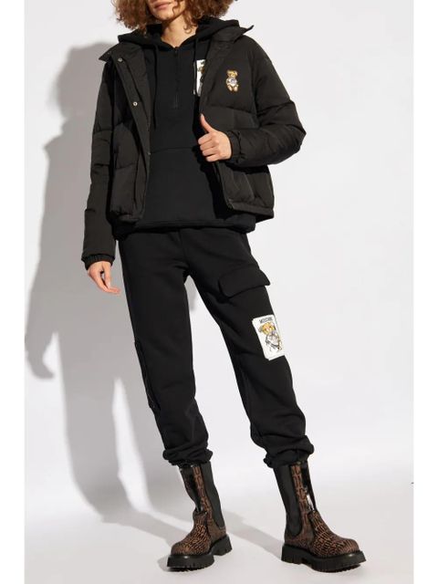 Moschino logo-patch hoodie - Black - zdjęcie produktu nr 2