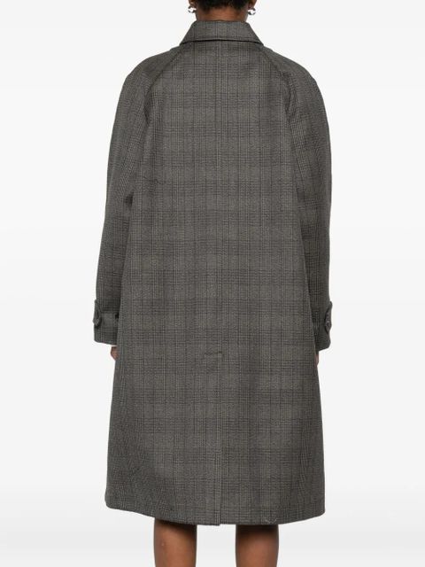 The Row wool-silk check coat - Black - zdjęcie produktu nr 2
