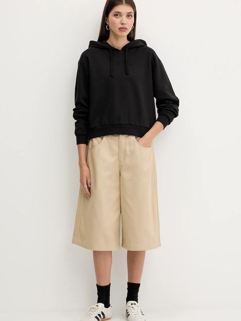 Vans bluza bawełniana damska kolor czarny z kapturem gładka VN000RAHBLK1 - zdjęcie produktu nr 2