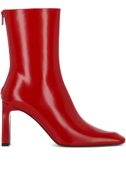 TOTEME zip square toe boots - Red - zdjęcie produktu nr 1