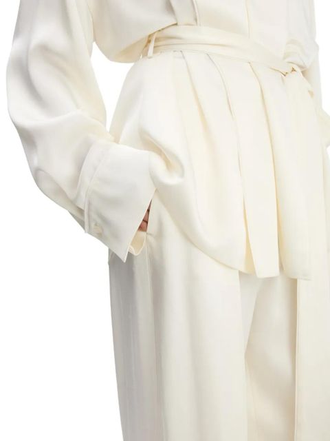 Victoria Beckham pleated wide-leg trousers - Neutrals - zdjęcie produktu nr 2