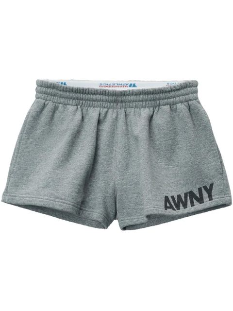 Alexander Wang logo-print shorts - Grey - zdjęcie produktu nr 1