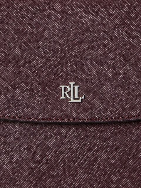 Lauren Ralph Lauren torebka skórzana kolor bordowy 431969364