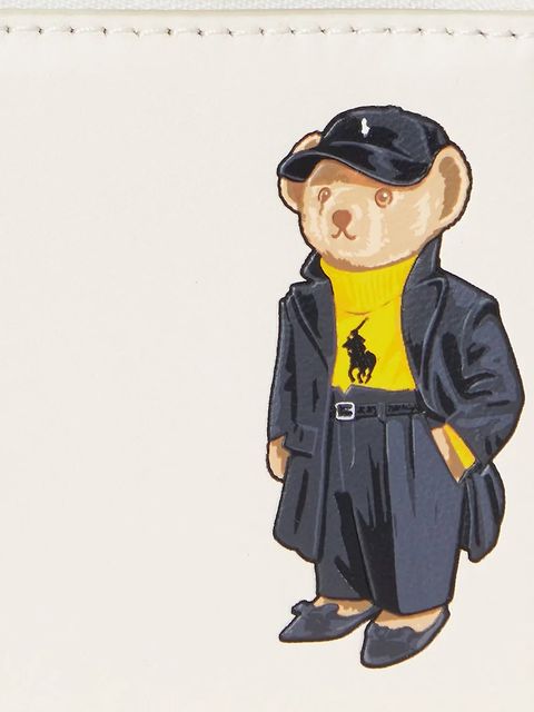 Polo Ralph Lauren portfel skórzany damski kolor beżowy 427980479