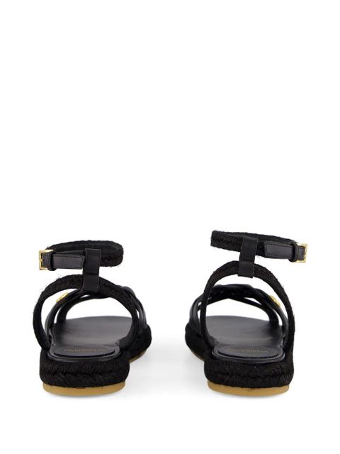 Valentino Garavani VLogo Signature interwoven sandals - Black