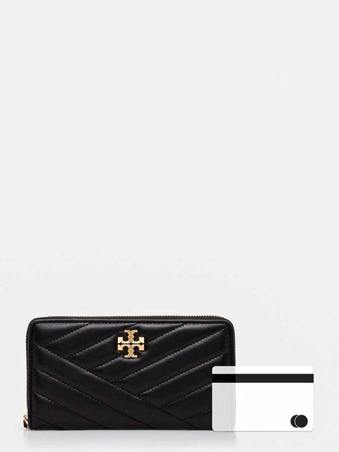 Tory Burch portfel Kira Chevron damski kolor czarny 90348