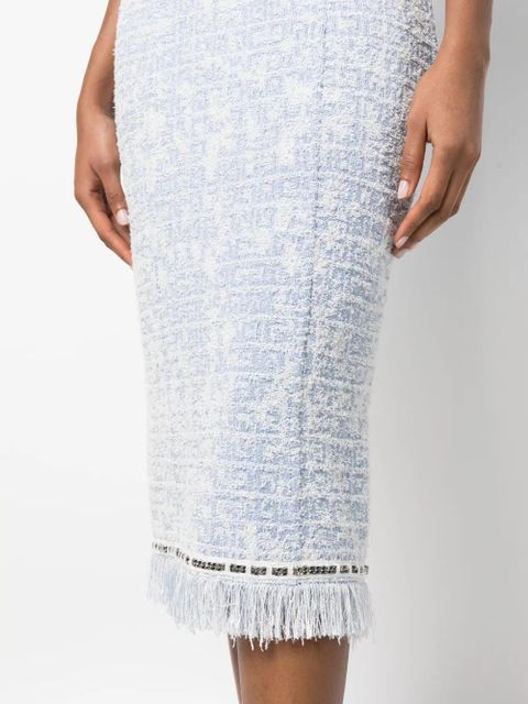 Givenchy 4G jacquard tweed dress - Blue