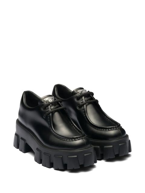 Prada Moonlith brushed leather Derby shoes - Black - zdjęcie produktu nr 2