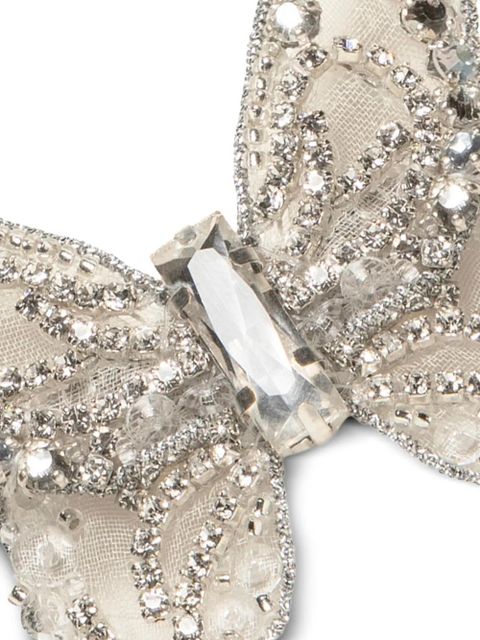 Jennifer Behr Abbie crystal butterfly hair clip - White