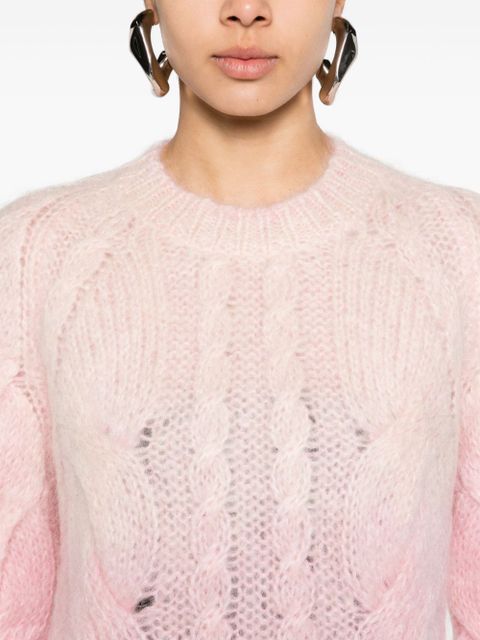 Maison Margiela ombré cable-knit jumper - Pink
