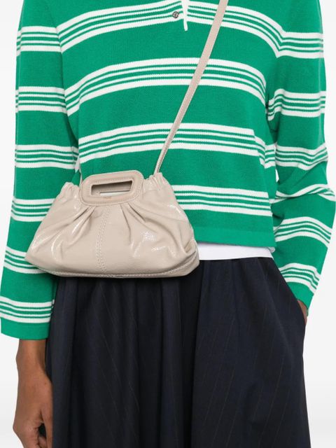 Maje logo-detail gathered tote bag - Neutrals