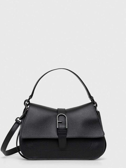 Furla torebka skórzana Flow Mini kolor czarny - zdjęcie produktu nr 1