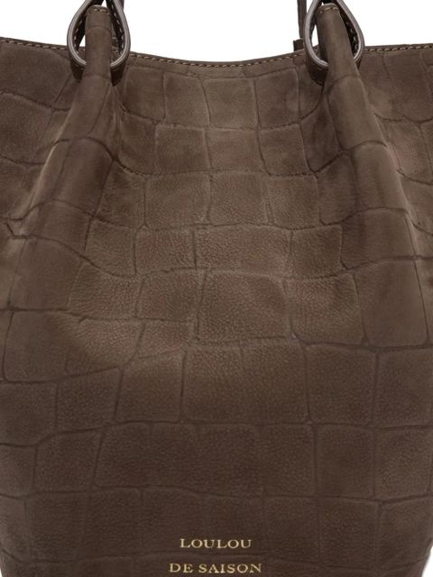 LouLou de Saison Doyle circular leather tote bag - Neutrals