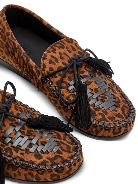 MARANT ÉTOILE Fitza leopard-print loafers - Brown