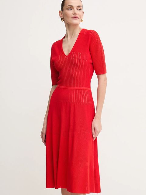 Herve Leger sukienka Lyla kolor czerwony mini rozkloszowana SHO8284542