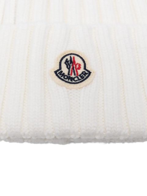 Moncler ribbed pom-pom beanie - Neutrals - zdjęcie produktu nr 2