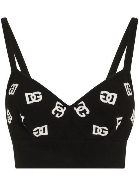 Dolce & Gabbana DG logo knit top - Black - zdjęcie produktu nr 1