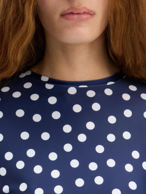 Jean Paul Gaultier polka dot long sleeves top - Blue
