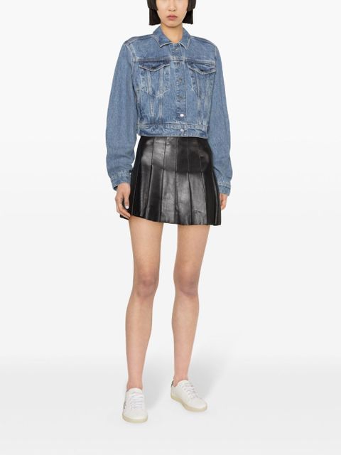 ROTATE BIRGER CHRISTENSEN logo-patch denim jacket - Blue - zdjęcie produktu nr 2