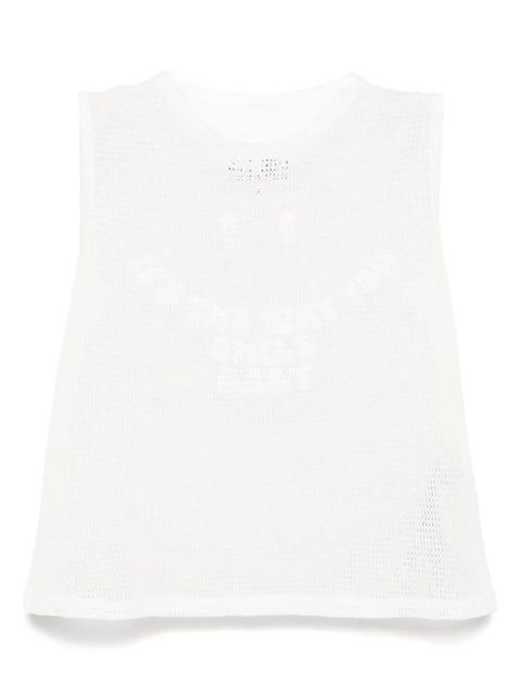 MM6 Maison Margiela mesh tank top - White - zdjęcie produktu nr 1