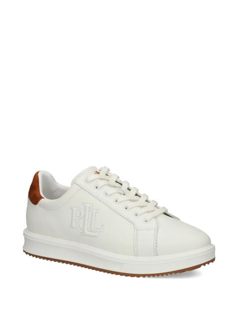 Lauren Ralph Lauren logo-embroidered leather sneakers - White - zdjęcie produktu nr 2