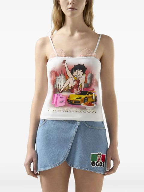 GCDS Betty Boop top - White